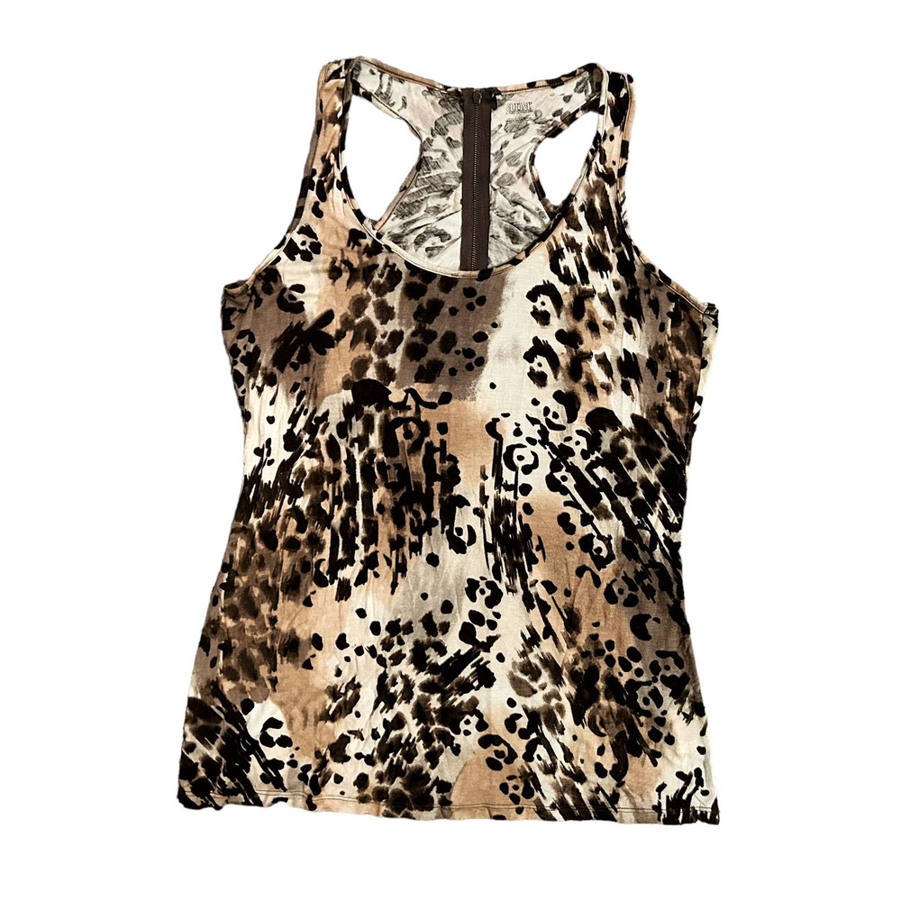 🛍️ a.n.a. Cheetah Print Tank Top Womens Size L